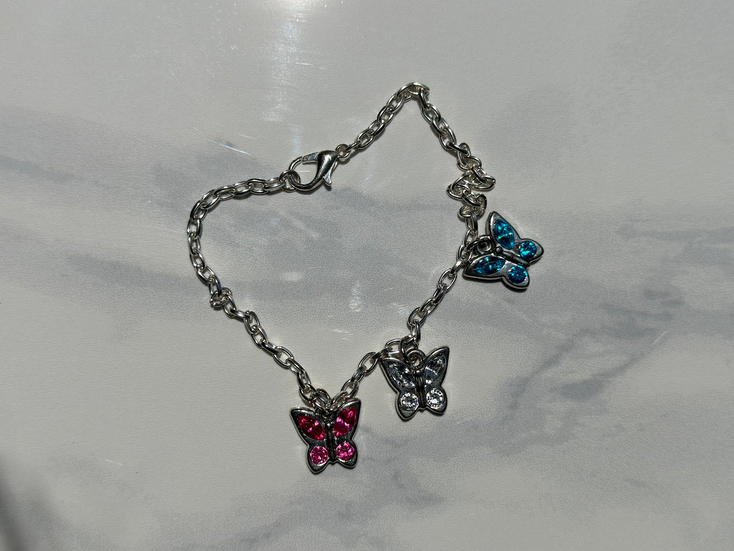 Transgender butterfly bracelet