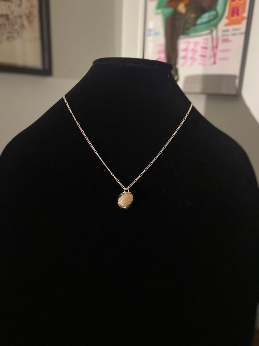 Peach moonstone necklace